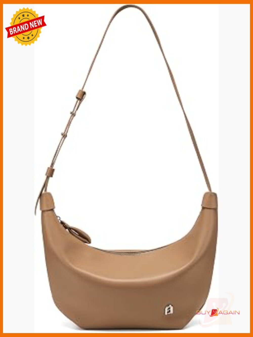 Crescent Hobo Tote Handbag Leather Purse with Adjustable Strap